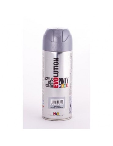 PINTURA SPRAY PINTY PLUS PLATA BRILL.RAL9006 520ML