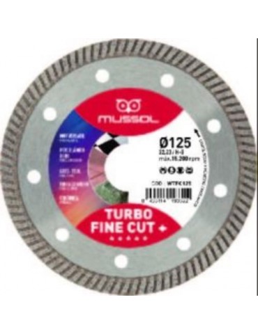 DISCO DIAMANTE TURBO FINE CUT+ 125MM EJE 22,2MM