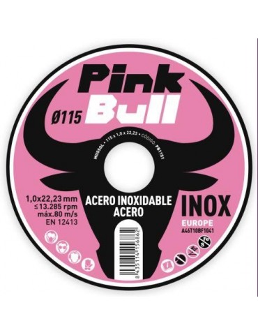 DISCO CORTE EXTRAF. INOX. PINK BULL 115 MM. PB1151