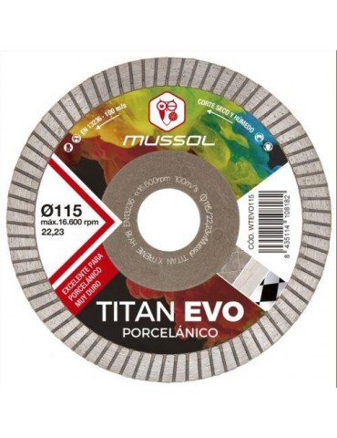 DISCO DIAMANTE TITAN EVO 125MM 22MM WTEVO125