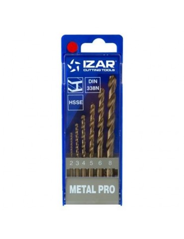 JUEGO 6 BROCAS METAL HSSE CO DIN 338N 1006 2 A 8MM