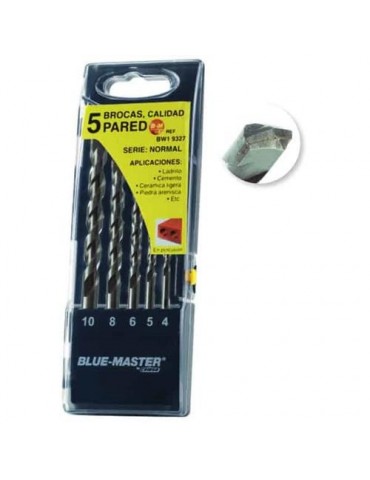 EST. 5 BROCA PARED ESTANDAR Ø4-5-6-8-10MM BW19327