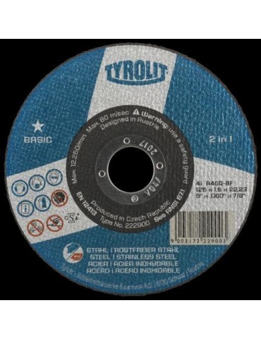 DISCO CORTE ACERO/INOXIDABLE 115X2.5X22.23 223021
