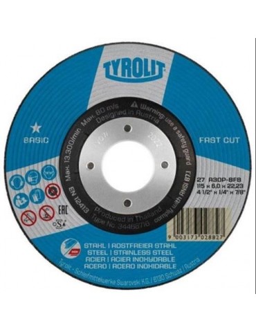 DISCO DESBASTE ACERO A30BF 178X6X22,2