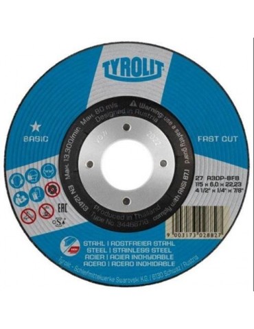 DISCO DESBASTE ACERO/INOX 125X6X22.2 FASCUT