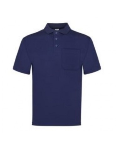 POLO M/CORTA AZUL 1 BOLSILLO T.S 100-AM