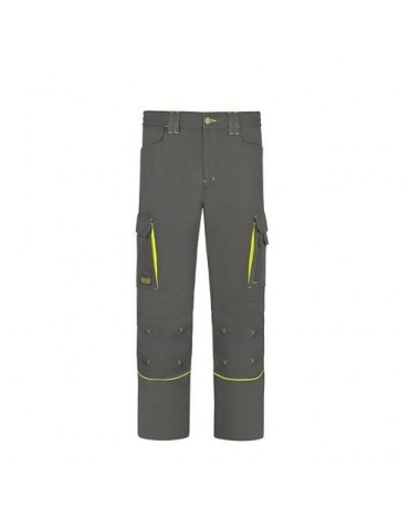 PANTALON STRETCH CON VIVOS FLUOR GRIS L9000 T-50