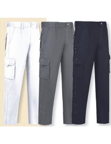 PANTALON STRETCH MULTIBOLSILLOS L9000 GRIS T-54