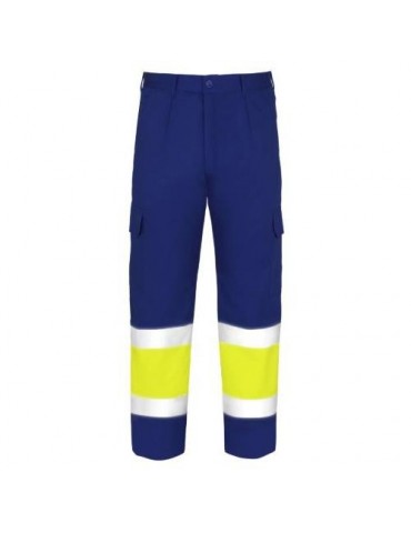 PANTALON ALTA VISIBILIDAD TERGAL AZUL MARINO T-42