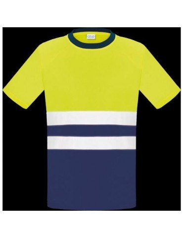 CAMISETA A.V BICOLOR AMARILLO MANGA CORTA L3000 XL