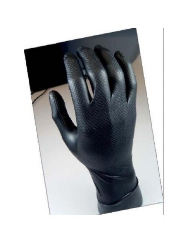 GUANTE DESECHABLE NITRILO NEGRO GRIPPAZ 580 NR M