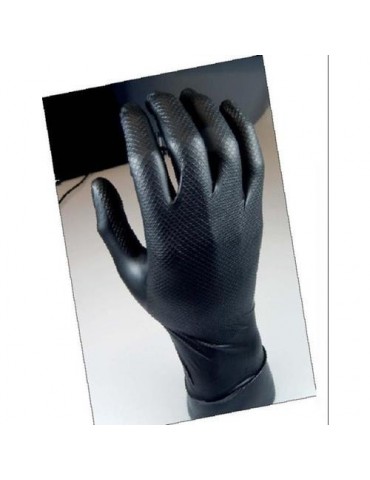 GUANTE DESECHABLE NITRILO NEGRO GRIPPAZ 580 NR XXL