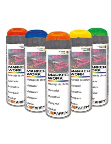 MARCADOR DE OBRA PROFESIONAL SPRAY  AMARILLO 500ML