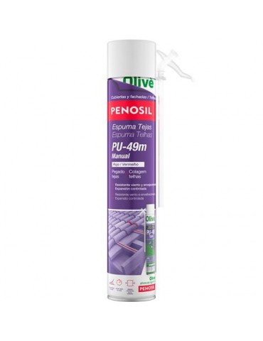 ESPUMA POLIURETANO TEJAS CANULA ROJO PU-49 750ML
