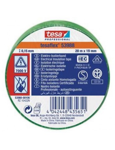 CINTA AISLANTE 20X19 VERDE    53988-106