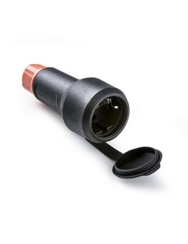 BASE AEREA TT 16A 250V NGRO IP54 C/TAPA Y PRENSA