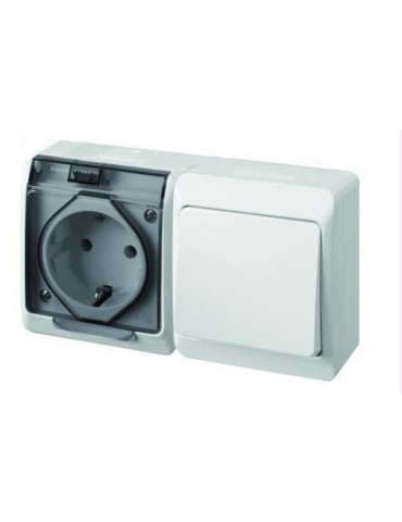 CONMUTADOR+BASE TT. ESTANCO 16 AH. 250 V. IP54