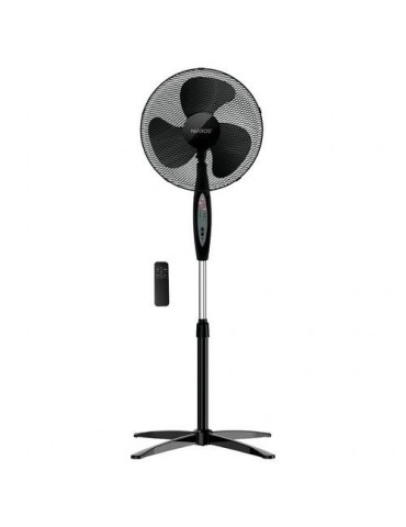 VENTILADOR PIE NAMETIL C/MANDO Y TEMP 43CM 45W NEG