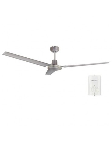 VENTILADOR TECHO SALTOK MANDO Ø142 220-240V NIQUEL