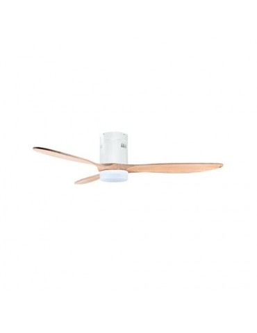 VENTILADOR TECHO DC 132CM 35W BLANCO/MADERA