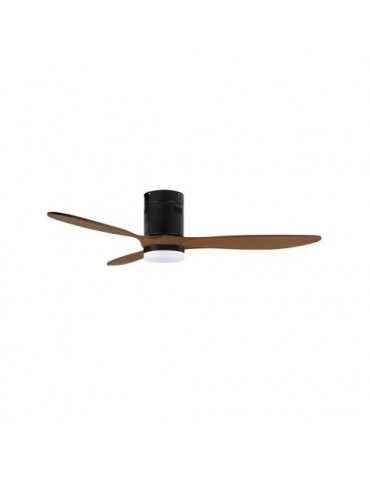 VENTILADOR TECHO 132CM 35W DC NEGRO/MADERA OSCURA
