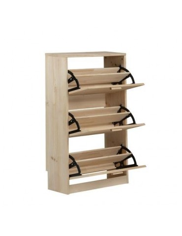 ZAPATERO MADERA Y FIBRA NATUR AURA 64,8X25X114.8CM