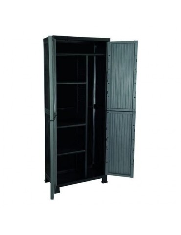 ARMARIO RESINA GRIS 4 BALDAS C/ESCOBERO 75883