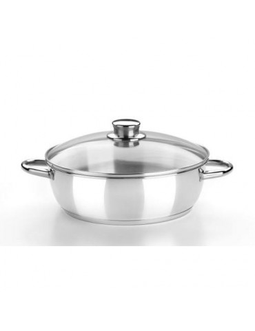 CACEROLA BAJA TAPA CRISTAL 26 CM. OPTIMA M456126