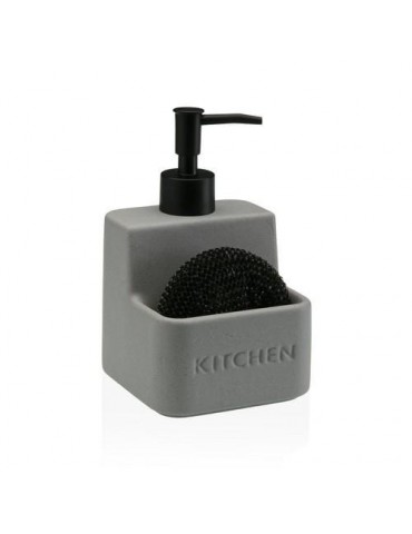DISPENSADOR ESTROPAJERO GRIS 10.5X10.5X16.8CM