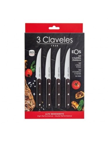 SET 4 CUCHILLOS CHULETEROS EOS 11,5CM 01483