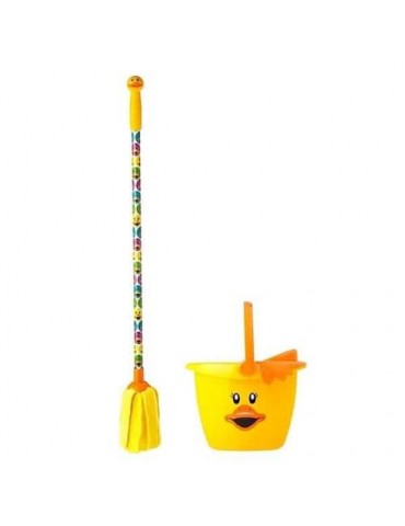SET FREGAR INFANTIL C/PALO Y CUBO PATO 7543