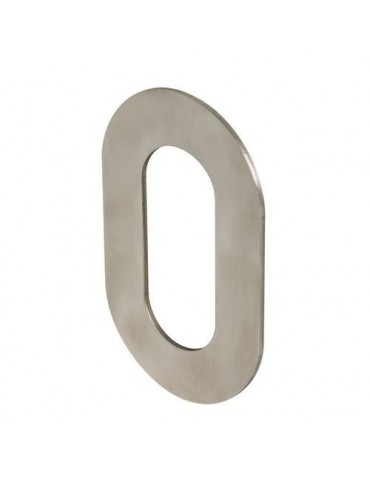 NUMERO 0 ADHESIVO 100X64X2MM INOX SATINADO