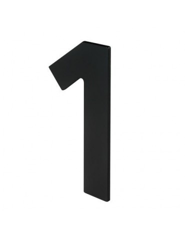 NUMERO 1 ADHESIVO 100X64X2MM INOX NEGRO MATE