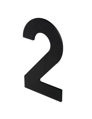 NUMERO 2 ADHESIVO 100X64X2MM INOX NEGRO MATE