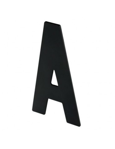 LETRA A ADHESIVA 100X64X2MM INOX NEGRO MATE