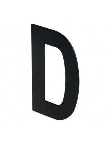 LETRA D ADHESIVA 100X64X2MM INOX NEGRO MATE