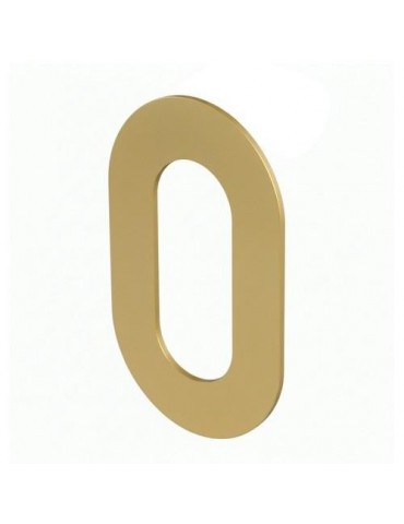 NUMERO 0 ADHESIVO 100X64X2MM INOX LATON MATE