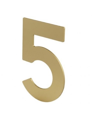 NUMERO 5 ADHESIVO 100X64X2MM INOX LATON MATE