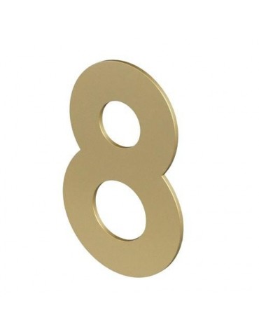 NUMERO 8 ADHESIVO 100X64X2MM INOX LATON MATE