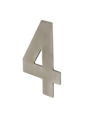 NUMERO 4 P/ATORNILLAR 100X64X2MM INOX SATINADO
