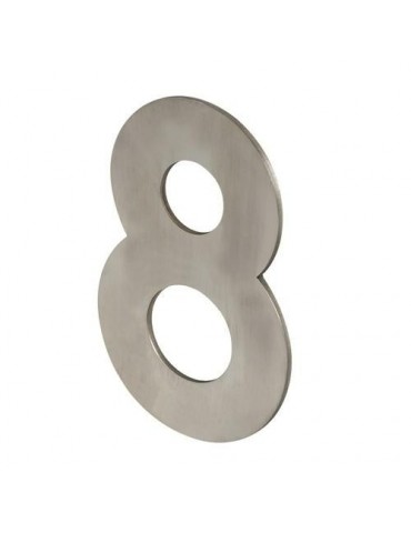 NUMERO 8 P/ATORNILLAR 100X64X2MM INOX SATINADO