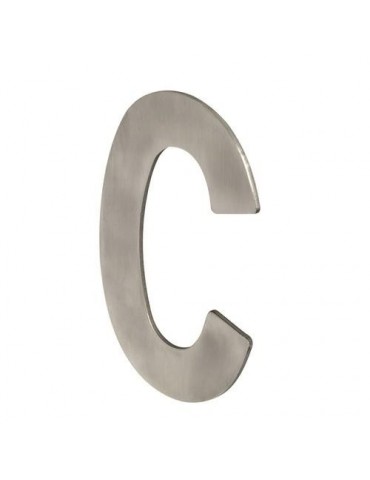 LETRA C P/ATORNILLAR 100X64X2MM INOX SATINADO