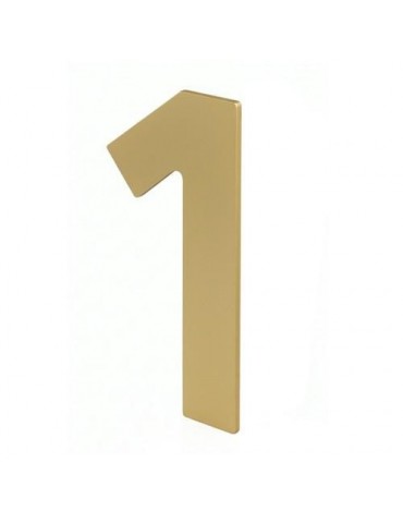 NUMERO 1 P/ATORNILLAR 100X64X2MM INOX LATON MATE