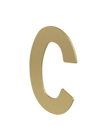 LETRA C P/ATORNILLAR 100X64X2MM INOX LATON MATE