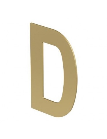 LETRA D P/ATORNILLAR 100X64X2MM INOX LATON MATE