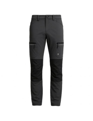 PANTALON STRETCH MULTIBOLSILLOS GRIS/NEGRO T.2XL