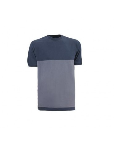 CAMISETA MANGA CORTA FENIX TRANSPIR GRIS/AZUL T.M