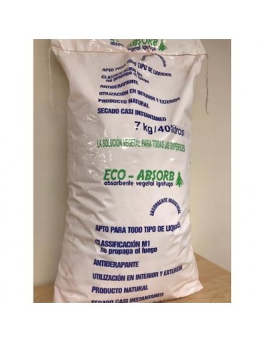 SACO ABSORBENTE VEGETAL IGNIFUGO ECO ABSORB 7KG