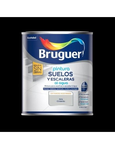 ESMALTE SUELO AGUA SATINADO GRIS 2L