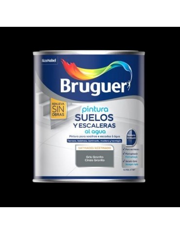 ESMALTE SUELO AGUA SATINADO GRIS GRANITO 2L